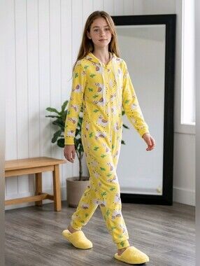 WEEKEND EDITION Yellow Llama Onesie Pajamas